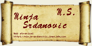 Minja Srdanović vizit kartica